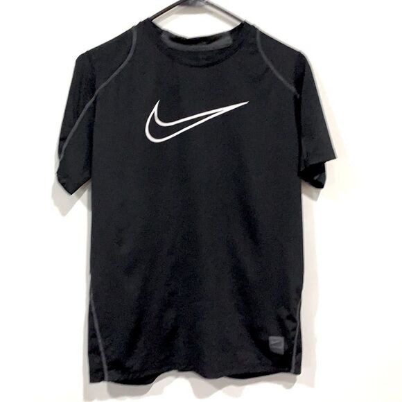Nike Pro Fitted Black Dri-FIT Short Sleeve Shirt — Size XL (Boy) - Picture 2 of 5